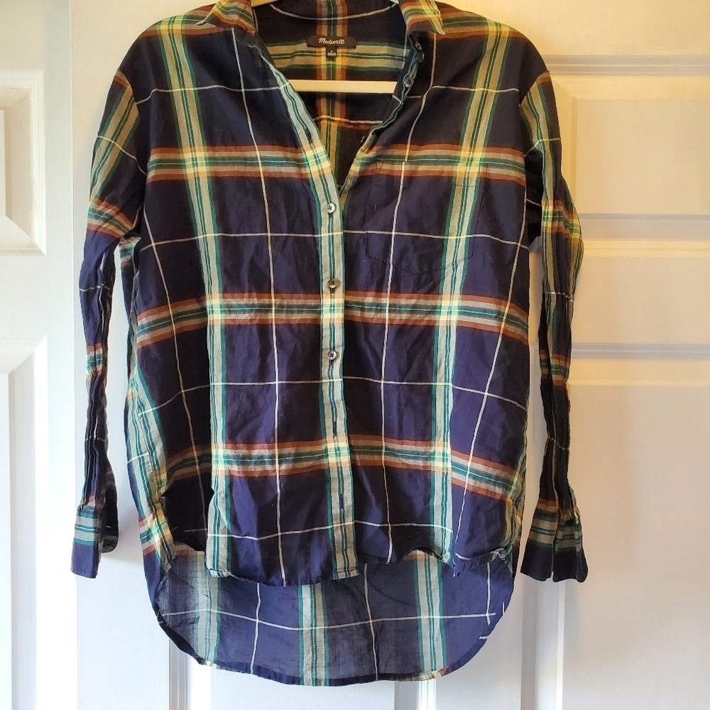 Madewell button up Hi lo shirt